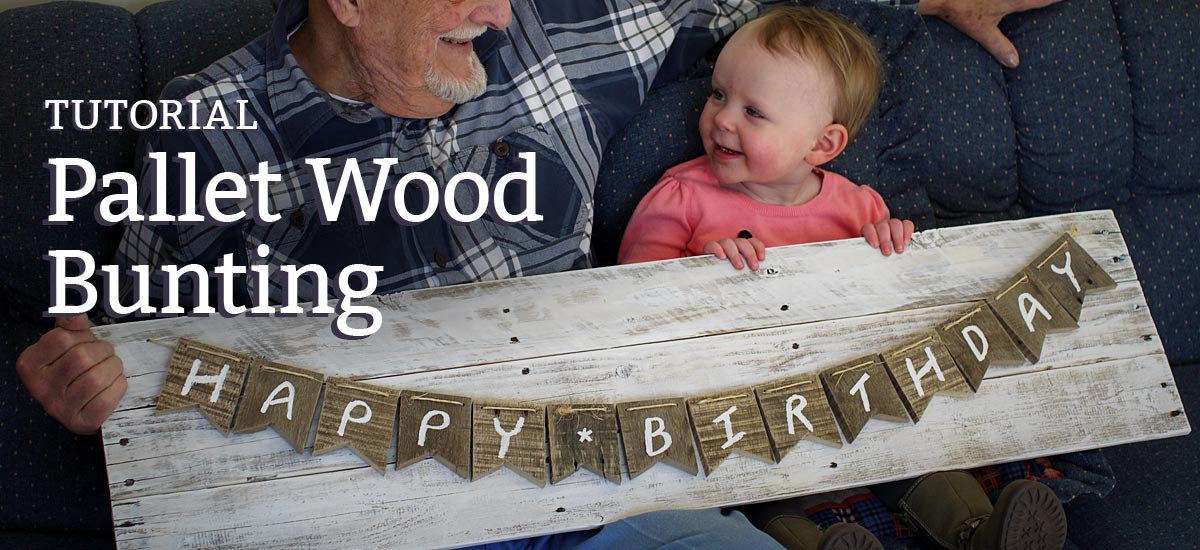 DIY pallet wood bunting tutorial