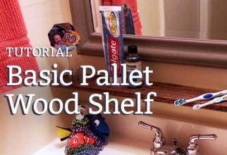 How to build the most basic pallet wood shelf.