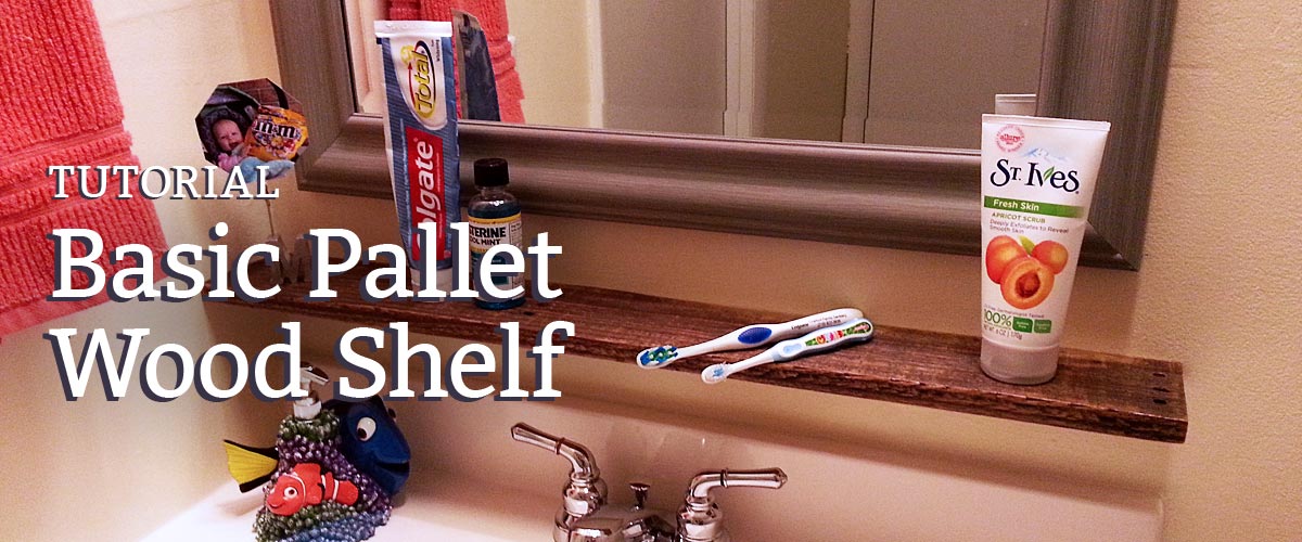 How to build the most basic pallet wood shelf.