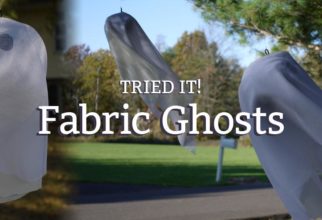 how to make fabric ghosts to hang in your yard
