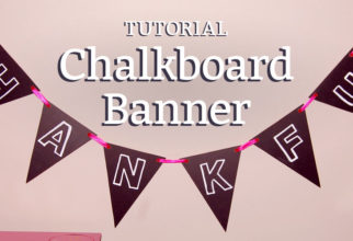 DIY chalkboard banner tutorial